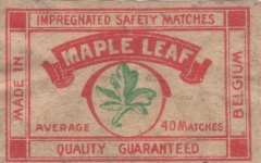 Belgian matchbox label