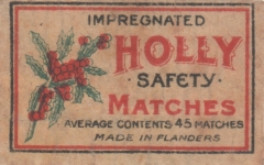 Belgian matchbox label, made in Flanders