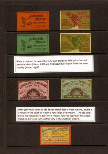 Swedish, Austrian and Czech labels