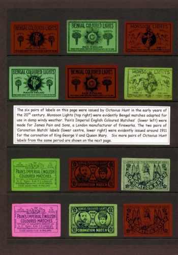 Labels from Octavius Hunt, Bristol, UK