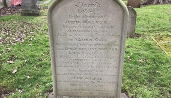John Walker gravestone, St Mary's Church Norton