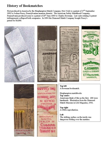 History of the Bookmatch, page 1