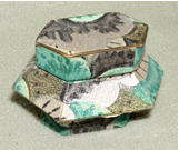 Flared box, irregular hexagon