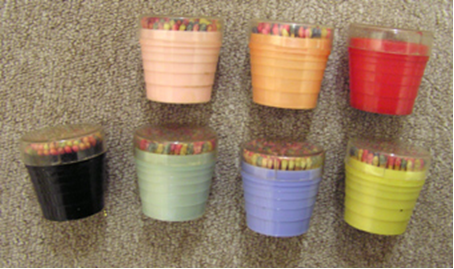 Round plastic boxes
