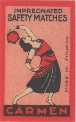 Finnish matchbox label