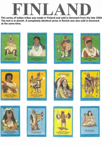 A set of 25 labels with Native Americans