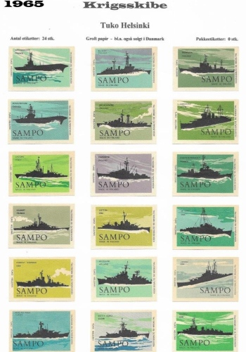 A set of 25 warships of the world