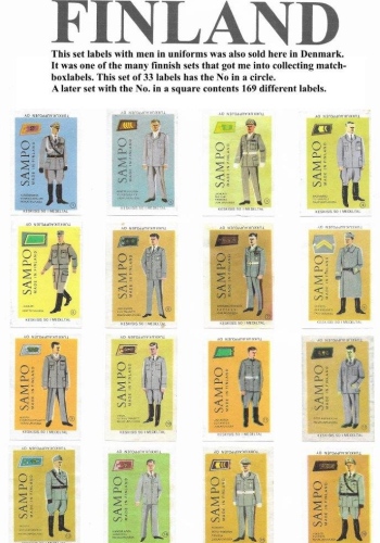A set of 33 labels with uniforms