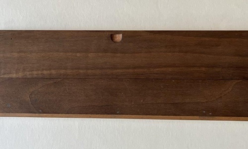 Wood sample box from Fosforera Española, 1958-1965, 37 x 10 x 3 cm