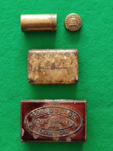 Small brass cylinder (20x41mm), waistcoat box (58x40x16mm) and a presumed No.6 size (72x44x25mm)