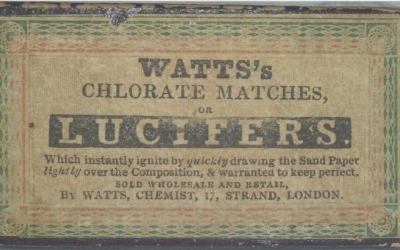 Watts matchbox ca. 1831, Steven Smith collection