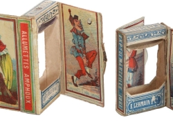 Four-panel boxes with double openings, 1860s 50 x 30 mm