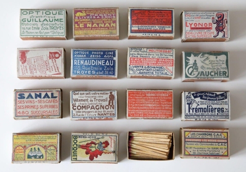 Advertising boxes, 1930s, back, 73 x 46 x 29 mm