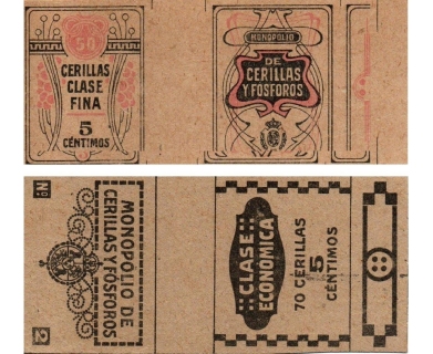 Matchboxes from Monopolio de Cerillas y Fósforos