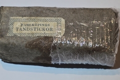 Match capsule, made at Fahlköpings match factory in 1847
