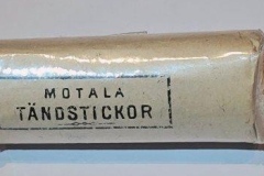 Motala Matches (capsule). Made at Motala match factory 1874