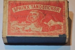 Sphinx box from Ellbo match factory in Lilla Edet
