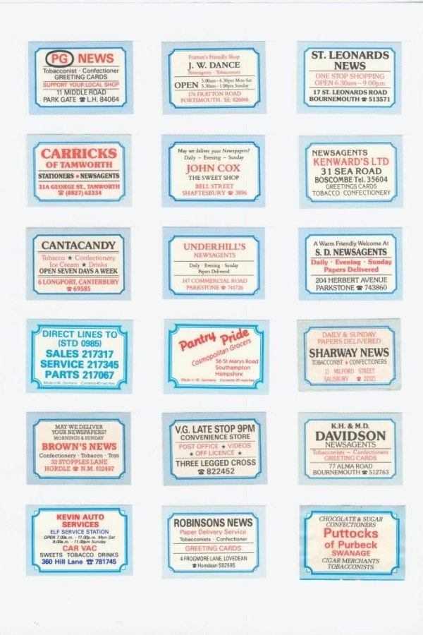 Advertising labels