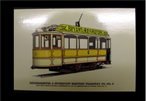 Kidderminster tram with Bryant & May advert