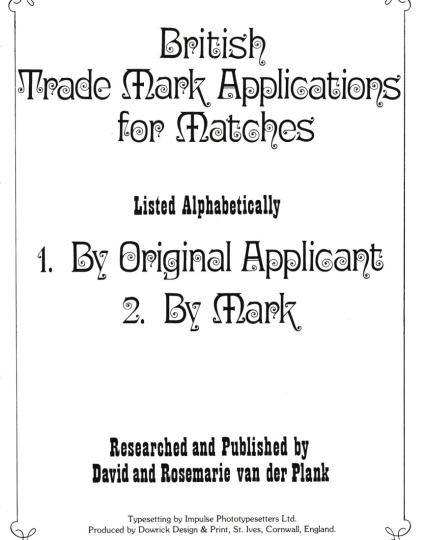 Index of British Trade Marks, page 2