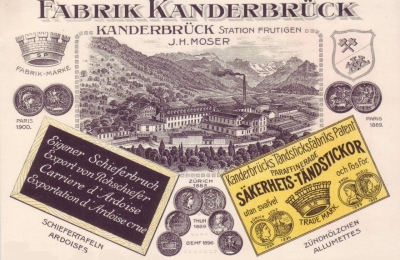 Advertising card, Kanderbrück match factory