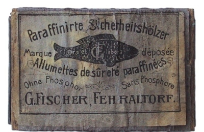 Old matchbox from the company G. Fischer in Fehraltorf