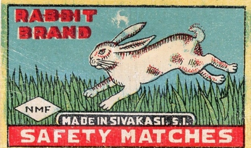 Rabbit brand, 55 x 35 mm