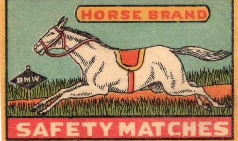 Horse brand, 55 x 35 mm