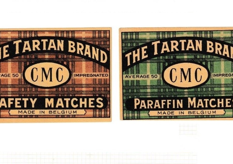 Tartan brand packet labels, Belgium